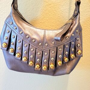Vintage Genuine Leather Studded Women's Bag By B MAKOWSKY.
